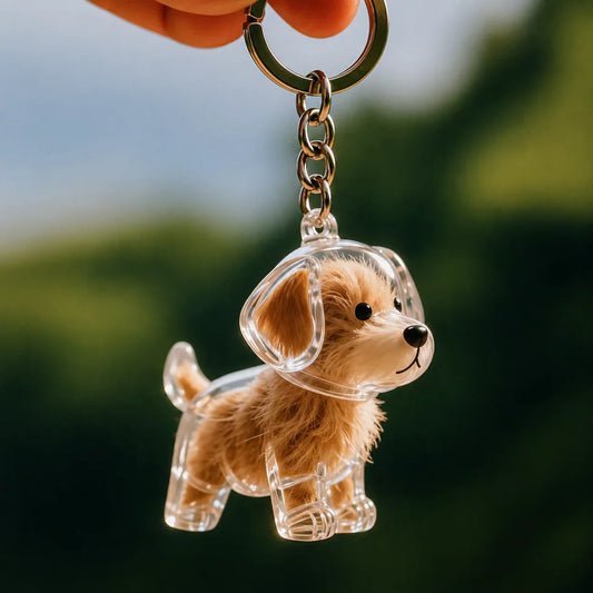 Paw'Art - Porte-clé capsule à poils d'animaux